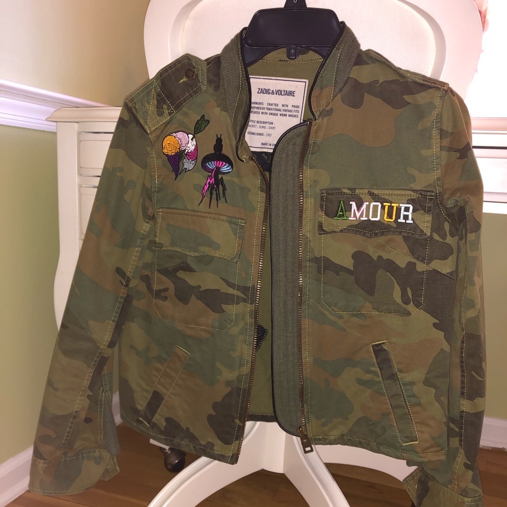 Zadig and Voltaire camo jacket
